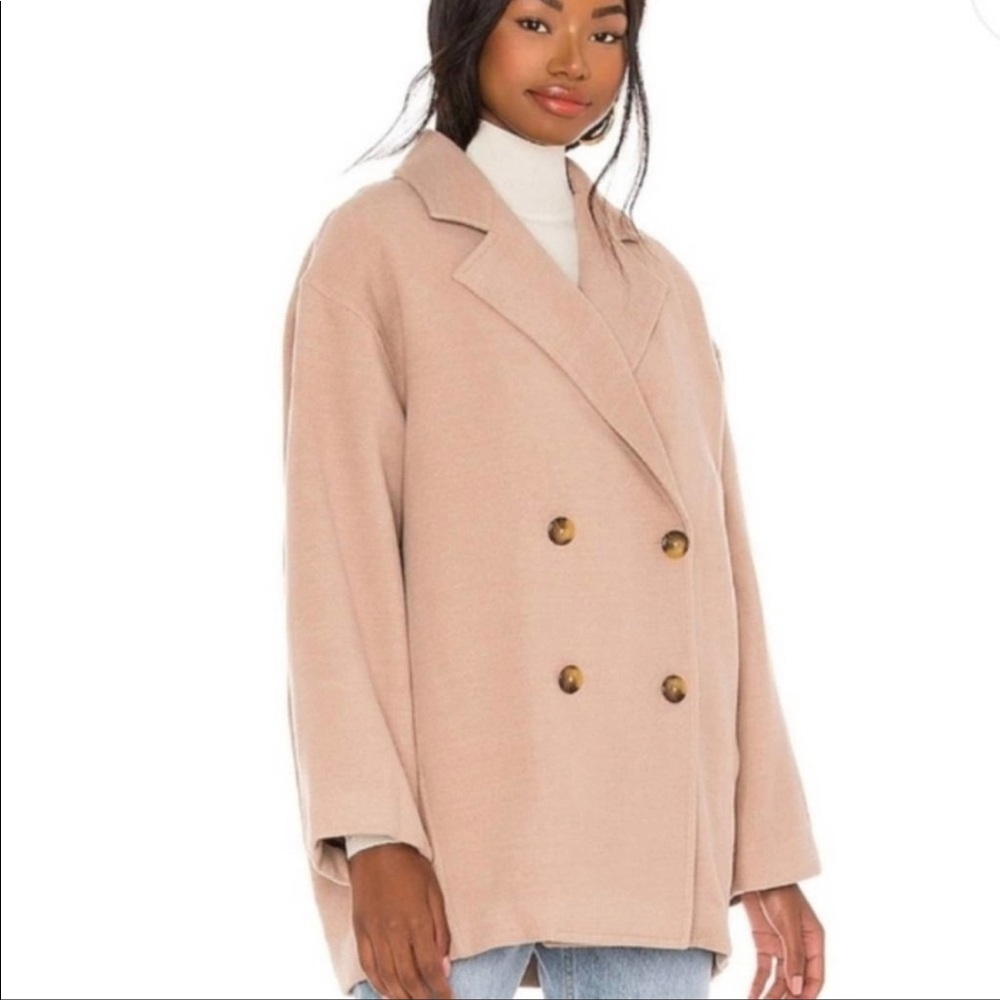 NWT Free People Hannah Slouchy Double Breasted Coat Large